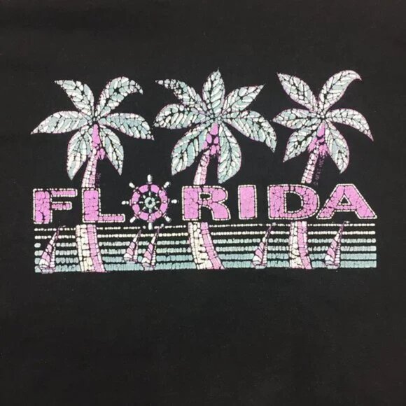 Vintage Florida Shirt Men Large L Black Beach Alstyle Activewear & Apparel Y2K - Picture 6 of 12